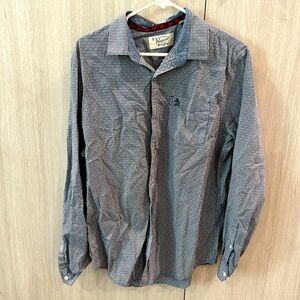 Penguin-checkered dress shirt Large slim fit